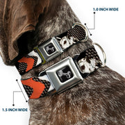 Dog Bone Seatbelt Buckle Collar - BD Die Hard Skull 02