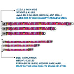 Dog Bone Seatbelt Buckle Collar - Bunny Superhero Purple