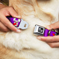 Load image into Gallery viewer, Dog Bone Seatbelt Buckle Collar - Bunny Superhero Purple
