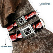Dog Bone Seatbelt Buckle Collar - Bacon