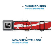 Dog Bone Seatbelt Buckle Collar - Bacon CLOSE-UP