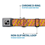 Dog Bone Seatbelt Buckle Collar - Bacon Cartoon Yellow