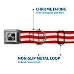 Dog Bone Seatbelt Buckle Collar - Bacon Stripe