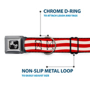Dog Bone Seatbelt Buckle Collar - Bacon Stripe