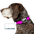 Load image into Gallery viewer, Dog Bone Seatbelt Buckle Collar - Boudoir Wallpaper Fuchsia/Black

