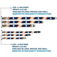 Load image into Gallery viewer, Dog Bone Seatbelt Buckle Collar - Ball/Stripes Tan/Blue/Burgundy
