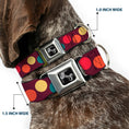 Load image into Gallery viewer, Dog Bone Seatbelt Buckle Collar - Big Dots Purple/Multi Pastel
