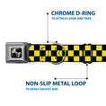 Load image into Gallery viewer, Dog Bone Seatbelt Buckle Collar - Checker Black/Neon Yellow
