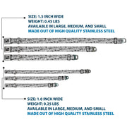 Dog Bone Seatbelt Buckle Collar - Crosses Assorted Distressed White/Black