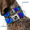 Load image into Gallery viewer, Dog Bone Seatbelt Buckle Collar - Camo Blue
