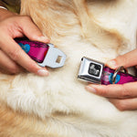 Dog Bone Seatbelt Buckle Collar - Candy Hearts