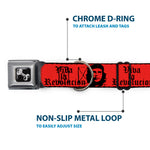 Dog Bone Seatbelt Buckle Collar - Che Red/Black