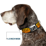 Dog Bone Seatbelt Buckle Collar - Cheetah