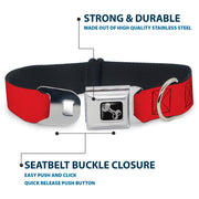 Dog Bone Seatbelt Buckle Collar - Christmas Red