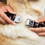Dog Bone Seatbelt Buckle Collar - Cupcake Sprinkles Black/Multi Color