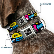 Buckle-Down Seatbelt Buckle Dog Collar - Crap Bubbles