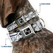 Buckle-Down Seatbelt Buckle Dog Collar - Curse Bubbles