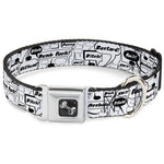 Buckle-Down Seatbelt Buckle Dog Collar - Curse Bubbles