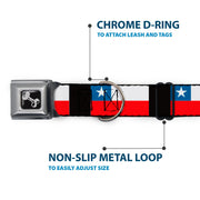 Dog Bone Seatbelt Buckle Collar - Chile Flags