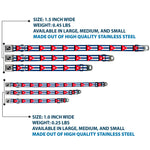 Dog Bone Seatbelt Buckle Collar - Cuba Flags