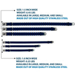 Dog Bone Seatbelt Buckle Collar - Checker Black/Royal 288C