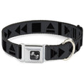 Load image into Gallery viewer, Dog Bone Seatbelt Buckle Collar - Control Buttons Black/Gray
