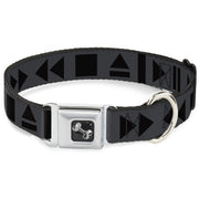 Dog Bone Seatbelt Buckle Collar - Control Buttons Black/Gray