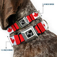 Load image into Gallery viewer, Dog Bone Seatbelt Buckle Collar - Canada Flags
