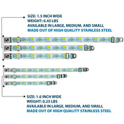 Dog Bone Seatbelt Buckle Collar - Cloudy Skies Rain Clouds White/Blues