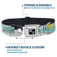 Load image into Gallery viewer, Dog Bone Seatbelt Buckle Collar - Cloudy Skies Rain Clouds White/Blues
