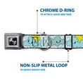 Load image into Gallery viewer, Dog Bone Seatbelt Buckle Collar - Cloudy Skies Rain Clouds White/Blues
