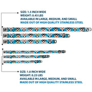 Dog Bone Seatbelt Buckle Collar - Cute Penguins Blue Bubbles