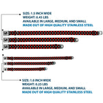 Dog Bone Seatbelt Buckle Collar - Checker Black/Gray/2 Red