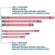 Dog Bone Seatbelt Buckle Collar - Checker Crimson/White