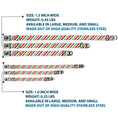 Load image into Gallery viewer, Dog Bone Seatbelt Buckle Collar - Diagonal Stripes White/Multi Neon
