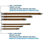 Dog Bone Seatbelt Buckle Collar - Diamonds Black/Multi Neon