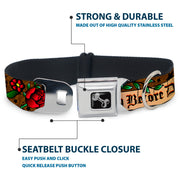 Dog Bone Seatbelt Buckle Collar - Death Before Dishonor Olive