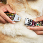 Dog Bone Seatbelt Buckle Collar - Death Before Dishonor Pink