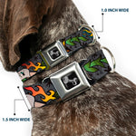 Dog Bone Seatbelt Buckle Collar - Death or Glory Gray