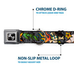 Dog Bone Seatbelt Buckle Collar - Death or Glory Gray