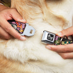 Dog Bone Seatbelt Buckle Collar - Death or Glory Pink
