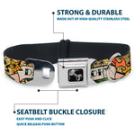 Dog Bone Seatbelt Buckle Collar - Death or Glory Tan