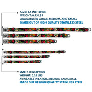 Dog Bone Seatbelt Buckle Collar - Death Before Dishonor CLOSE-UP Black