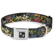 Dog Bone Seatbelt Buckle Collar - Death or Glory CLOSE-UP Gray