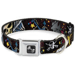 Dog Bone Seatbelt Buckle Collar - Dead Men Tell No Tales Black