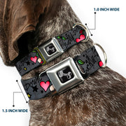 Dog Bone Seatbelt Buckle Collar - Dad & Dad Gray