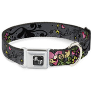 Dog Bone Seatbelt Buckle Collar - Dad & Dad Gray