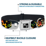 Dog Bone Seatbelt Buckle Collar - Death or Glory Black