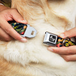 Dog Bone Seatbelt Buckle Collar - Death or Glory Black