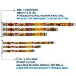 Dog Bone Seatbelt Buckle Collar - Dad & Dad Yellow